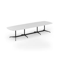 Loft barrel table 3800w x 1200d black frame and white top