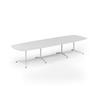 Loft barrel table 3800w x 1200d white frame and white top