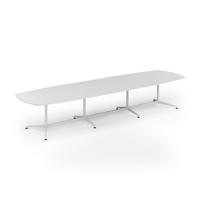 Loft barrel table 4200w x 1200d white frame and white top
