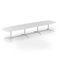 Loft barrel table 4600w x 1200d white frame and white top