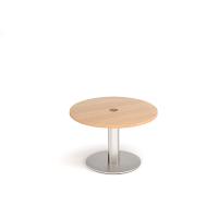 Monza circular coffee table 800mm with central circular cutout 80mm - beech