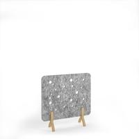 Moon Acoustic Floor Standing Screen Wooden Legs 1200w 1200h - Dark Silver Grey