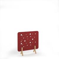 Moon Acoustic Floor Standing Screen Wooden Legs 1200w 1200h - Pure Red