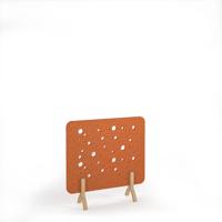 Moon Acoustic Floor Standing Screen Wooden Legs 1200w 1200h - Tangerine