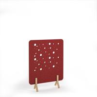 Moon Acoustic Floor Standing Screen Wooden Legs 1200w 1600h - Pure Red