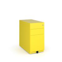 Bisley slimline steel pedestal 300mm wide - yellow