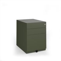 Bisley wide steel pedestal 420mm wide - olive green