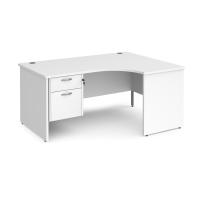 Maestro 25 panel end right hand ergonomic desk with 2 drawer ped