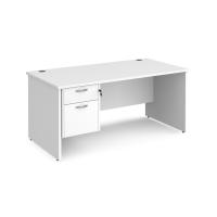 Maestro 25 panel end 800mm deep desk with 2 drawer ped