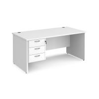 Maestro 25 panel end 800mm deep desk with 3 drawer ped