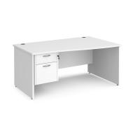 Maestro 25 panel end right hand wave desk with 2 drawer ped