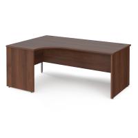 Maestro 25 left hand ergonomic desk 1800mm wide - walnut top with panel end leg