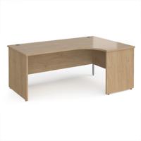 Maestro 25 right hand ergonomic desk 1800mm wide - kendal oak top with panel end leg