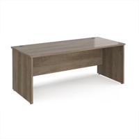 Maestro 25 straight desk 1800mm x 800mm - nebraska oak top with panel end leg