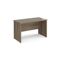 Maestro 25 straight desk 1200mm x 600mm - nebraska oak top with panel end leg