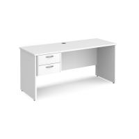 Maestro 25 panel end 600mm deep desk with 2 drawer ped