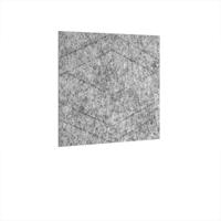 Oblique Acoustic Ceiling - Wall Tiles 590w - Dark Silver Grey