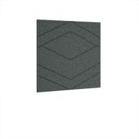 Oblique Acoustic Ceiling - Wall Tiles 590w - Moonlight Grey