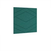 Oblique Acoustic Ceiling - Wall Tiles 590w - Peacock Blue