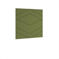 Oblique Acoustic Ceiling - Wall Tiles 590w - Reed Green