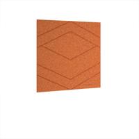 Oblique Acoustic Ceiling - Wall Tiles 590w - Tangerine