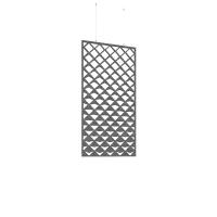 Piano Chords acoustic patterned hanging screens in dark grey 1200 x 600mm with hanging wires and hooks - Reflection (4 pack)