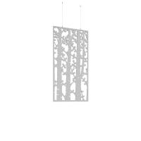 Piano Chords acoustic patterned hanging screens in silver grey 1200 x 600mm with hanging wires and hooks - Shatter (4 pack)