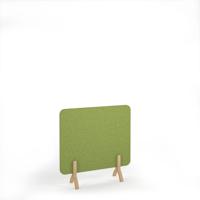 Plain Acoustic Floor Standing Screen Wooden Legs 1200w 1200h - Fruit Green