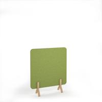 Plain Acoustic Floor Standing Screen Wooden Legs 1200w 1400h - Fruit Green