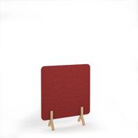 Plain Acoustic Floor Standing Screen Wooden Legs 1200w 1400h - Pure Red