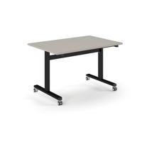 Pro Flip Rectangular Table 1200 x 800, Black Frame, Light Grey Top