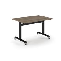 Pro Flip Rectangular Table 1200 x 800, Black Frame, Nebraska Oak Top