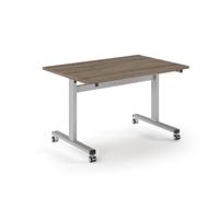 Pro Flip Rectangular Table 1200 x 800, Silver Frame, Nebraska Oak Top