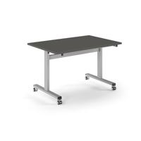 Pro Flip Rectangular Table 1200 x 800, Silver Frame, Onyx Grey Top