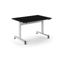 Pro Flip Rectangular Table 1200 x 800, White Frame, Black Top