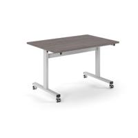 Pro Flip Rectangular Table 1200 x 800, White Frame, Grey Oak Top