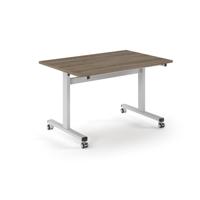 Pro Flip Rectangular Table 1200 x 800, White Frame, Nebraska Oak Top