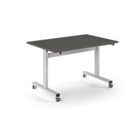 Pro Flip Rectangular Table 1200 x 800, White Frame, Onyx Grey Top