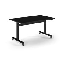 Pro Flip Rectangular Table 1400 x 800, Black Frame, Black Top