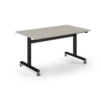 Pro Flip Rectangular Table 1400 x 800, Black Frame, Light Grey Top