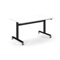 Pro Flip Rectangular Table 1400 x 800, Black Frame, White Top