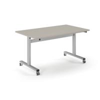Pro Flip Rectangular Table 1400 x 800, Silver Frame, Light Grey Top