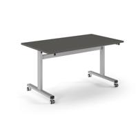 Pro Flip Rectangular Table 1400 x 800, Silver Frame, Onyx Grey Top