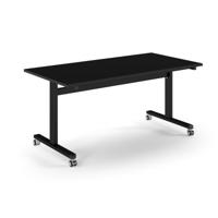 Pro Flip Rectangular Table 1600 x 800, Black Frame, Black Top