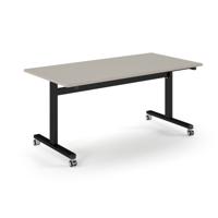 Pro Flip Rectangular Table 1600 x 800, Black Frame, Light Grey Top