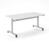 Pro flip table 1600x800 silver frame - white top
