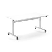 Pro Flip Rectangular Table 1600 x 800, White Frame, White Top