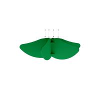 Piano Scales acoustic suspended ceiling raft in dark green 1200 x 1200mm - Sun