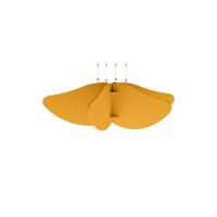 Piano Scales acoustic suspended ceiling raft in yellow 1200 x 1200mm - Sun