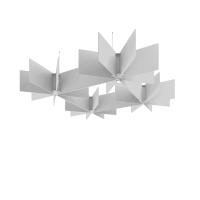 Piano Scales acoustic suspended ceiling raft in silver grey 1750 x 1750mm - Echo Grid